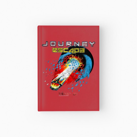 Discover Journey Escape Tour 1981 Rock Band Music Hardcover Journal