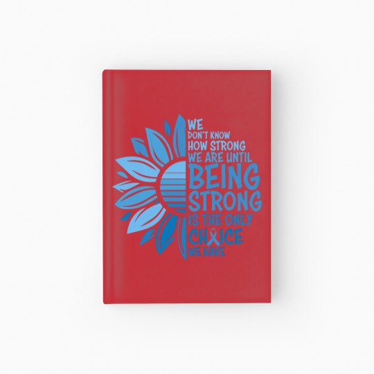 Discover Colon Cancer Awareness Hardcover Journal, Cancer Ribbon Graphic Tees