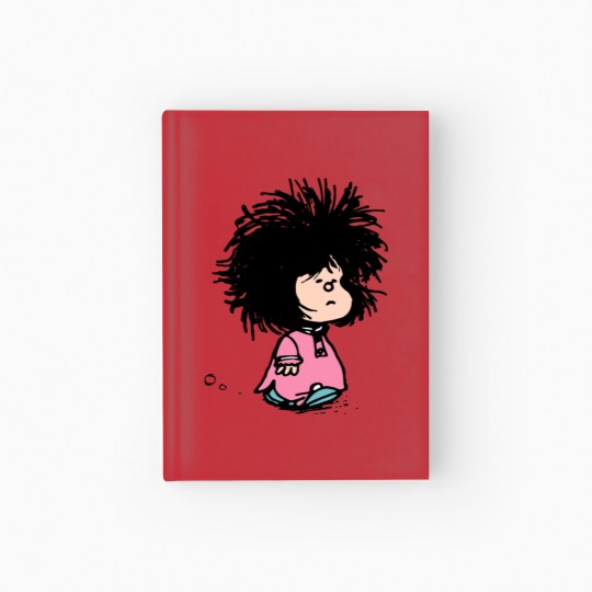 Discover Mafalda with newly-raised disheveled nightgown Quino argentina cartoon Hardcover Journal