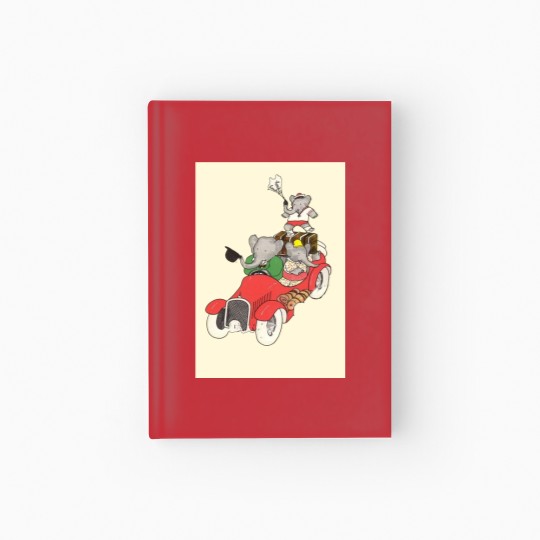 Discover Babar in a car Hardcover Journal