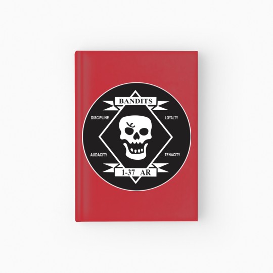 Discover The Bandits - 1st Battalion - 37th Armor Regiment (Clean Style) Hardcover Journal