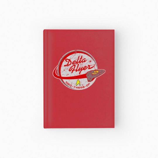 Discover Delta Flyer Patch Distressed Hardcover Journal