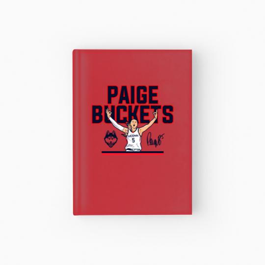 Discover Paige Bueckers Buckets Unisex Hardcover Journal, Basketball Player irt