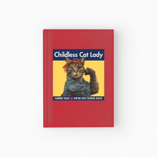 Discover Harris 2024 Hardcover Journal | Childless Cat Lady | Kamala Harris Hardcover Journal