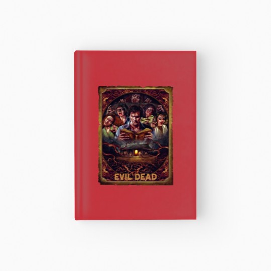 Discover Movie Art, Evil Dead Necronomicon by Peter Panyis, Black Cotton Mens Hardcover Journal
