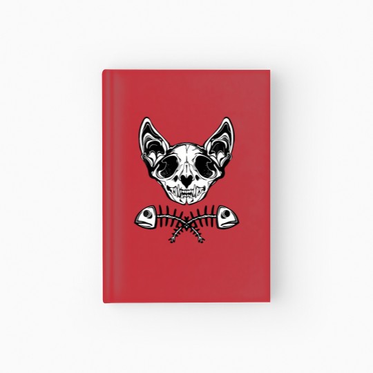 Discover Cat Skull Skeleton Halloween Costume Skull Cat Hardcover Journal