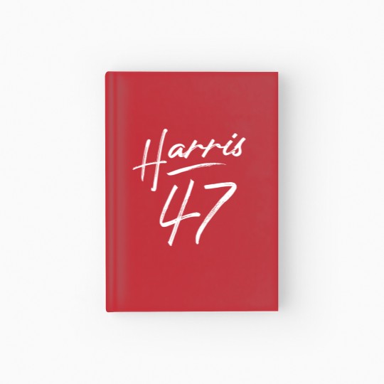 Discover Kamala Harris 47 Feminine Script for President Campaign 2024 Hardcover Journal
