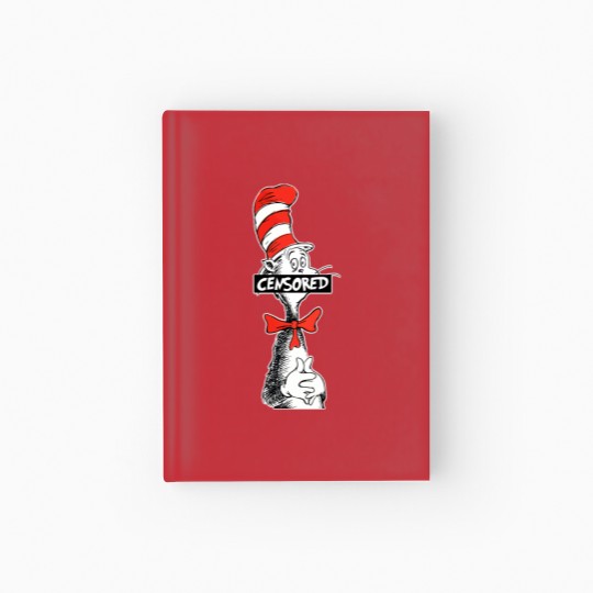 Discover Seuss Geisel  CENSORED Cat in stovepipe hat Hardcover Journal