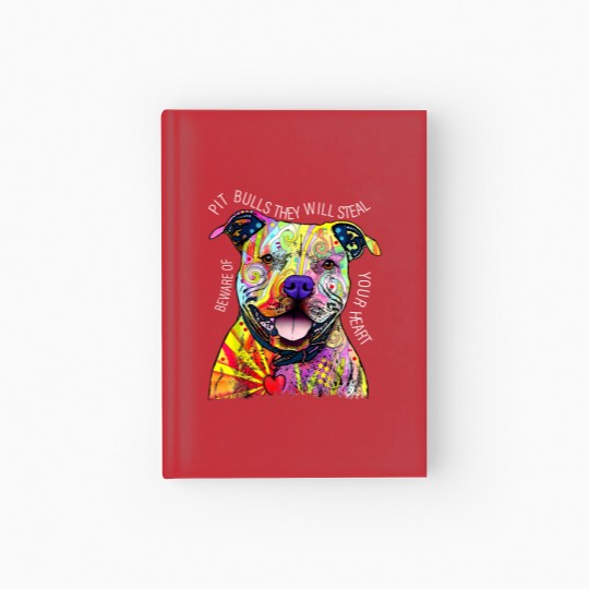Discover Beware Pitbull They Will Steal Your Heart Hardcover Journal, Pit Bull Hardcover Journal