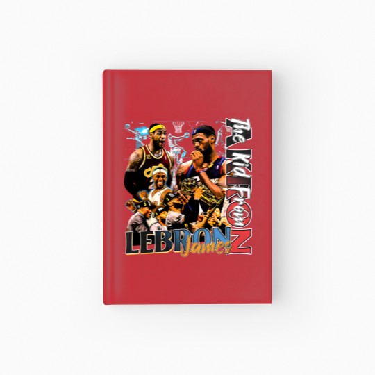 Discover Vintage Lebron James 90s Basketball Bootleg Style Hardcover Journal, Lebron James Hardcover Journal