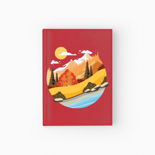 Discover Mountain Vibes Unisex V Neck Hardcover Journal