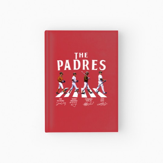 Discover The Padres Walking Abbey Road Signatures Baseball Hardcover Journal, Kim Ha-Seong, Manny Machado, FRD Tatis JR.