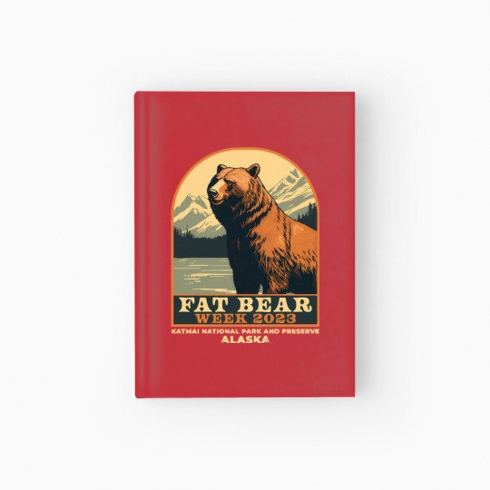 Discover fat bears week - vintage emblem 2024 Hardcover Journal