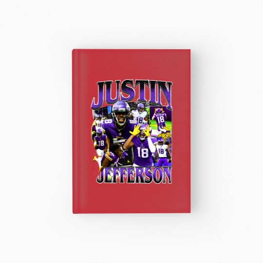 Discover Vintage 90s Graphic Style Justin Jefferson Hardcover Journal