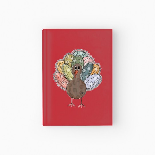 Discover Cute Turkey Fall Thanksgiving Hardcover Journal, Thanksgiving Family