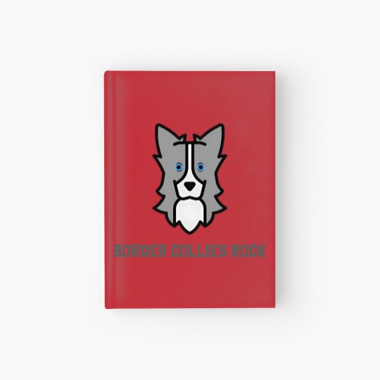 Discover Border Collies Rock Hardcover Journal