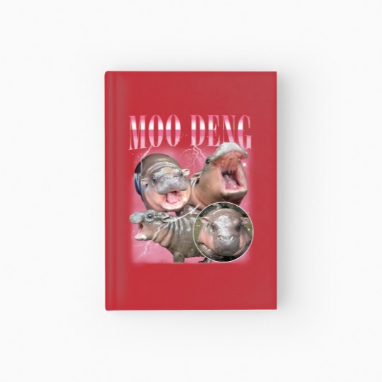 Discover Vintage Moo Deng Hardcover Journal