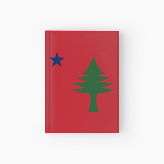 Discover Maine 1901 Original Tree and Star Flag Active Hardcover Journal