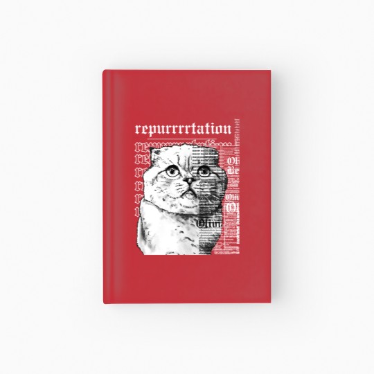 Discover Vintage Reputation Cat Hardcover Journal, Reputation Karma Hardcover Journal