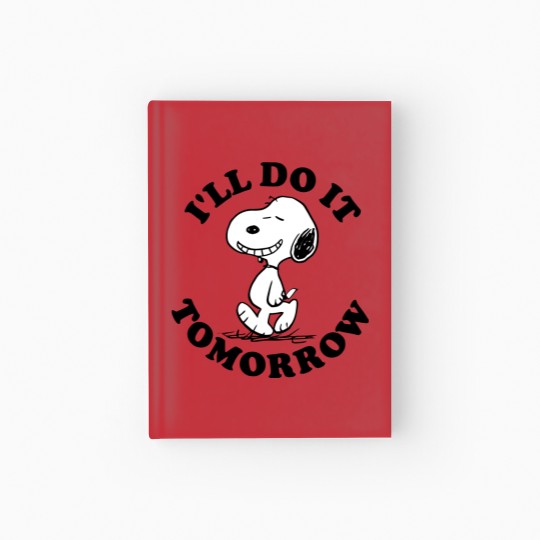 Discover Snoopy I'll Do It Tomorrow Hardcover Journal