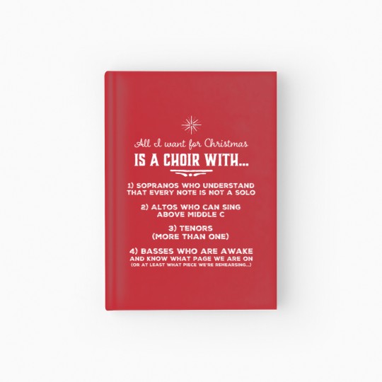 Discover Funny Choir Director Design The Perfect Christmas Gift Hardcover Journal