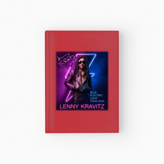 Discover Lenny Kravitz Electric Blue Light Tour 2024 Signature Unisex Hardcover Journal All Size