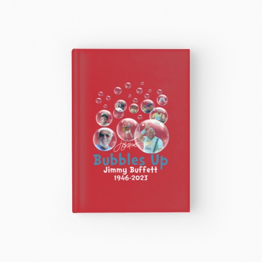 Discover Rare Jimmy Buffett 1946 2023 Bubbles Up Thank  You Memories Black Hardcover Journal