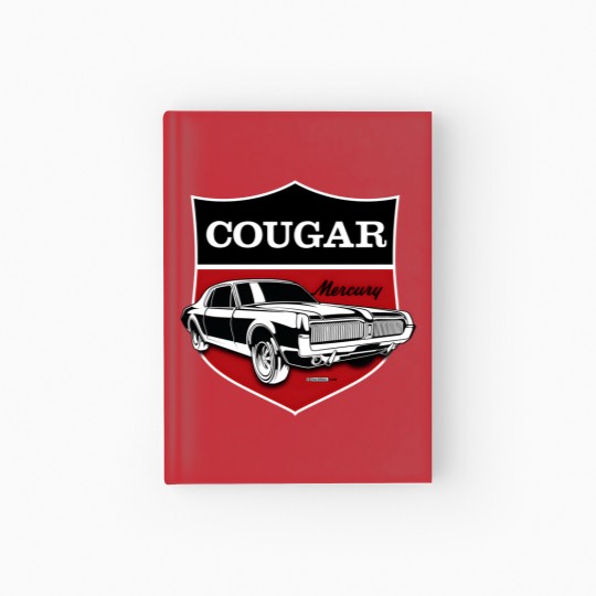 Discover Classic Mercury Cougar crest Hardcover Journal