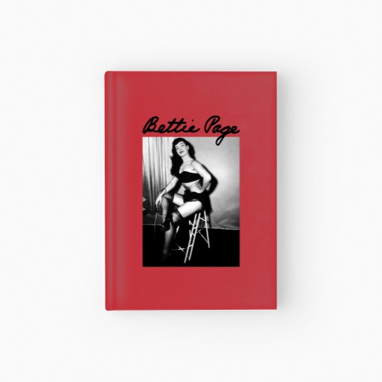 Discover Bettie Page BLACK Hardcover Journal short sleeve