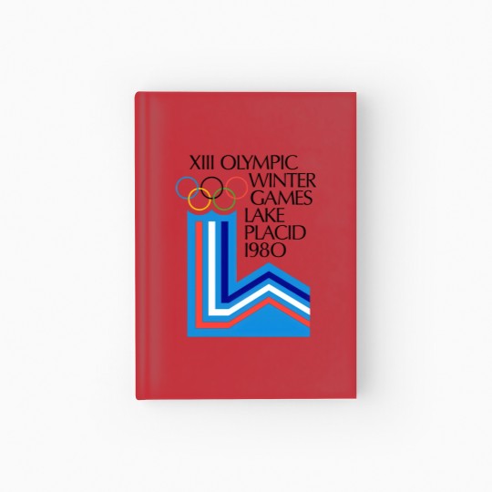 Discover Lake Placid 1980 Winter Olympics Men's Grey Hardcover Journal Size S-5XL