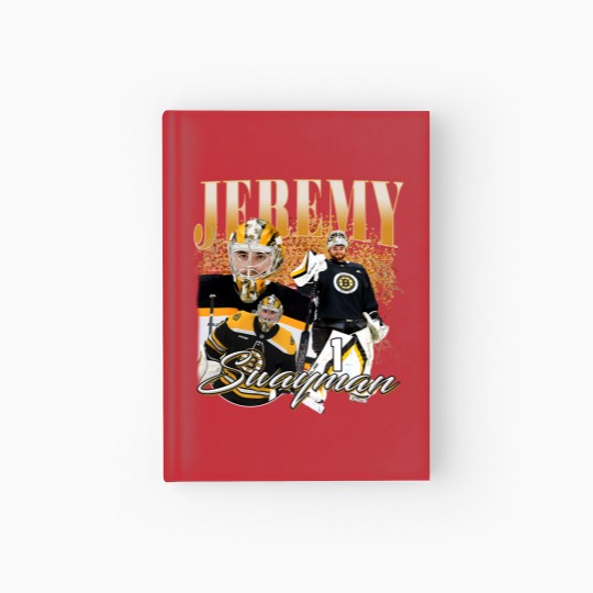 Discover Jeremy Swayman Hardcover Journal Ice Hockey American Professional Hockey Championship Sport Merch Vintage Hardcover Journal