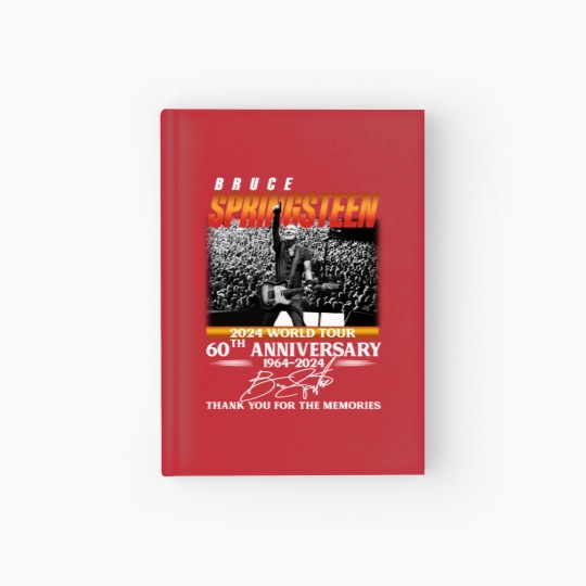 Discover Bruce Springsteen 2024 Tour Hardcover Journal, Bruce Springsteen 60th Anniversary