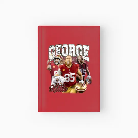 Discover Vintage 90s Graphic Style George Kittle Hardcover Journal, San Francisco Football