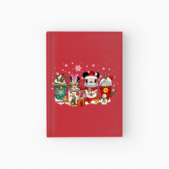 Discover Cute Animated Mouse Christmas Coffee Hardcover Journal, Mouse Christmas Hardcover Journal