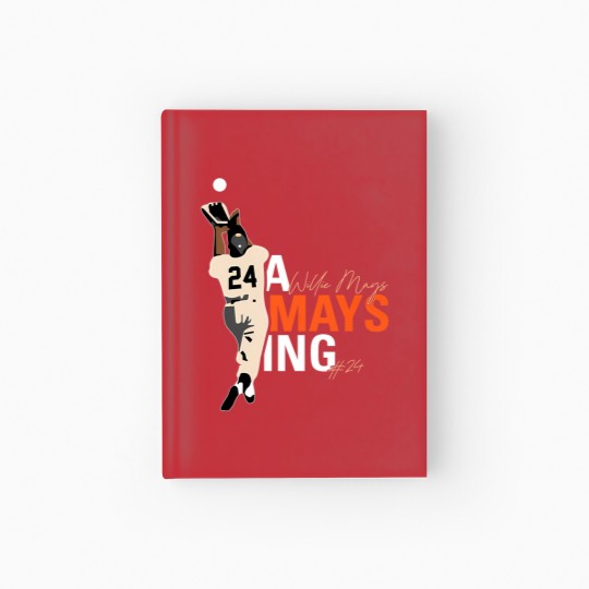 Discover Willie Mays 24 Hardcover Journal - The Catch Hand Draw Edition