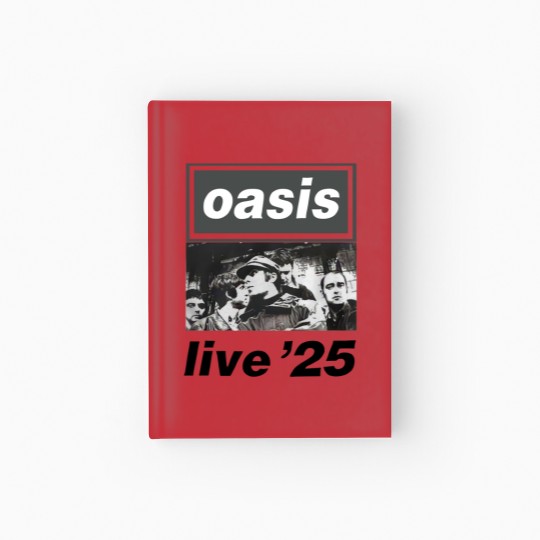 Discover Oasis Live 2025 World Tour  Unisex Hardcover Journal Oasis Band Hardcover Journal