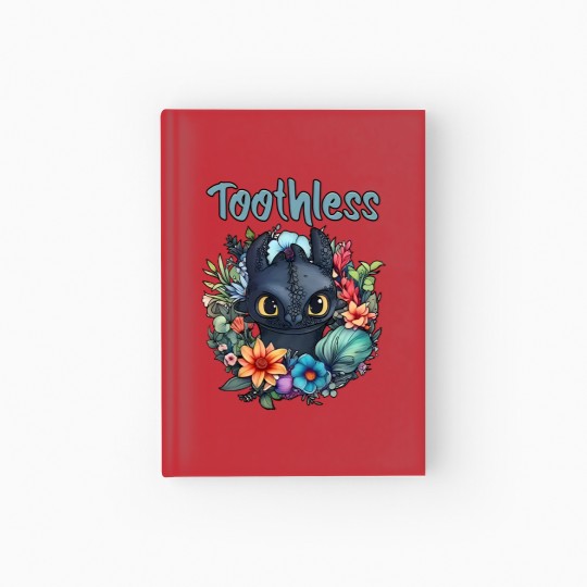 Discover Disneyyy How To Train Your Dragon Toothless Floral Hardcover Journal, Disneyyy Hardcover Journal
