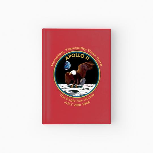 Discover NASA Apollo 11 Flight Patch The Eagle has landed Hardcover Journal