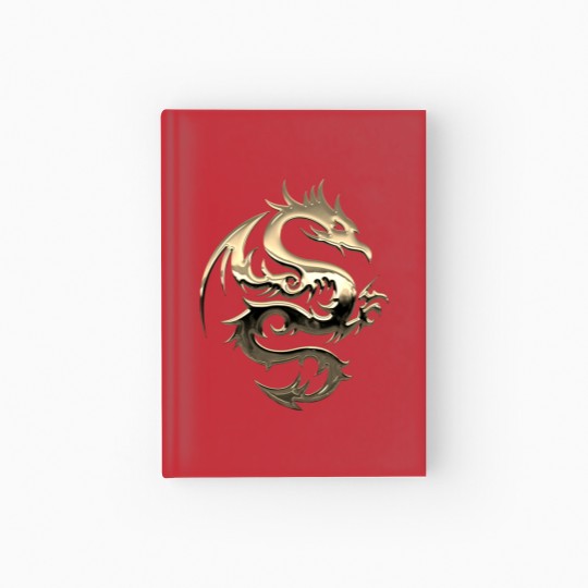Discover Gold Metallic Dragon Hardcover Journal