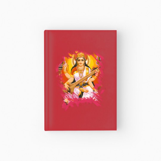 Discover Saraswati Hindu Goddess Hardcover Journal