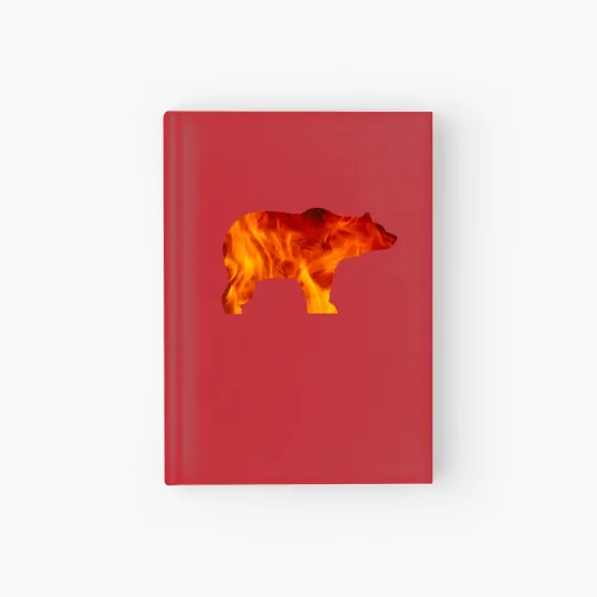 Discover bear burning Hardcover Journal