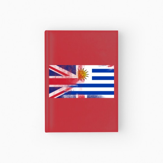 Discover British Uruguayan Half Uruguay Half UK Flag Hardcover Journal