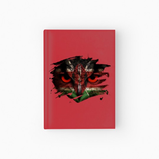 Discover Kenya Flag and Menacing Owl Hardcover Journal
