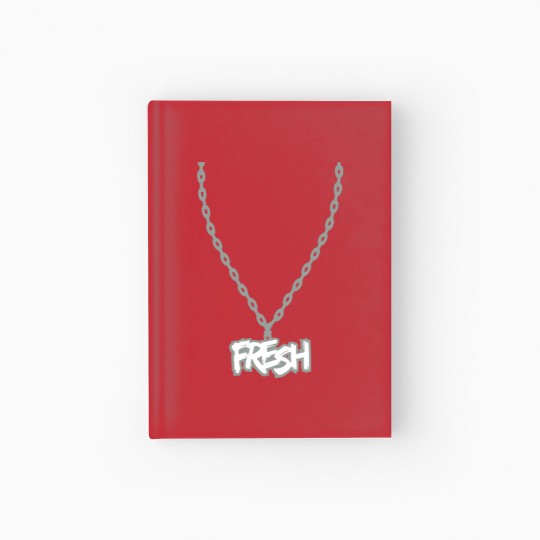 Discover fresh fresh hip hop music party text necklace jewe Hardcover Journal