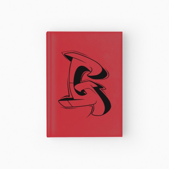 Discover G Graffiti letters initial alphabet gift Hardcover Journal