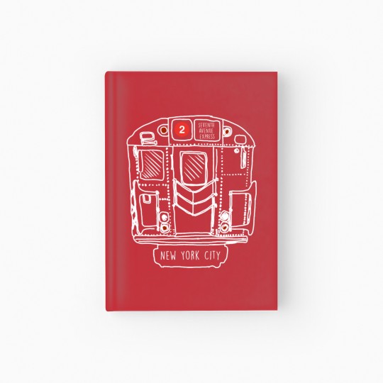 Discover New York City Subway Queens 2 Express Train Hardcover Journal