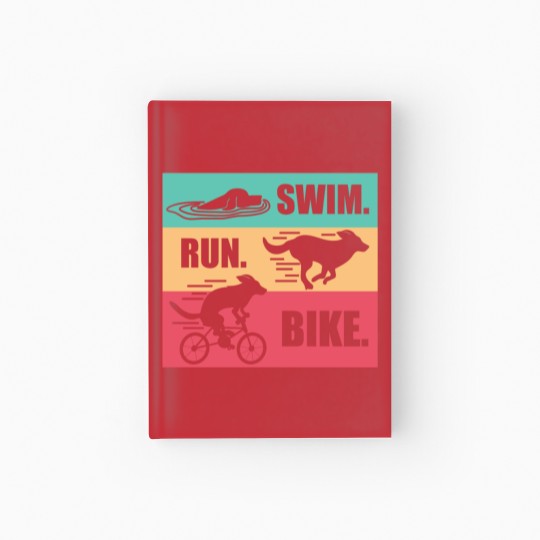 Discover Dog Swim Run Bike Hardcover Journal