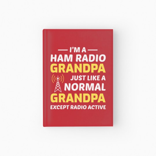 Discover Amateur Ham Radio Grandpa Fathers day Gift Hardcover Journal