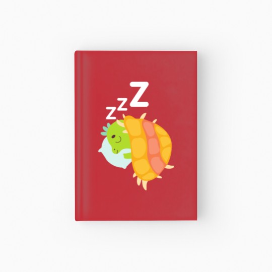 Discover Cute little dino sleeping Hardcover Journal