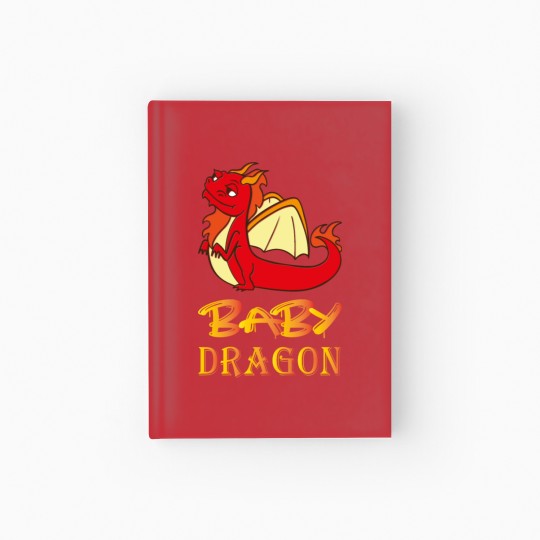 Discover Baby Dragon Illustration Graphic Dragon And Funny Hardcover Journal